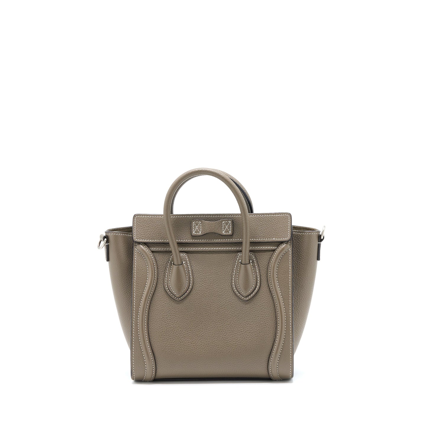 Celine Nano Luggage Bag Calfskin Grey SHW