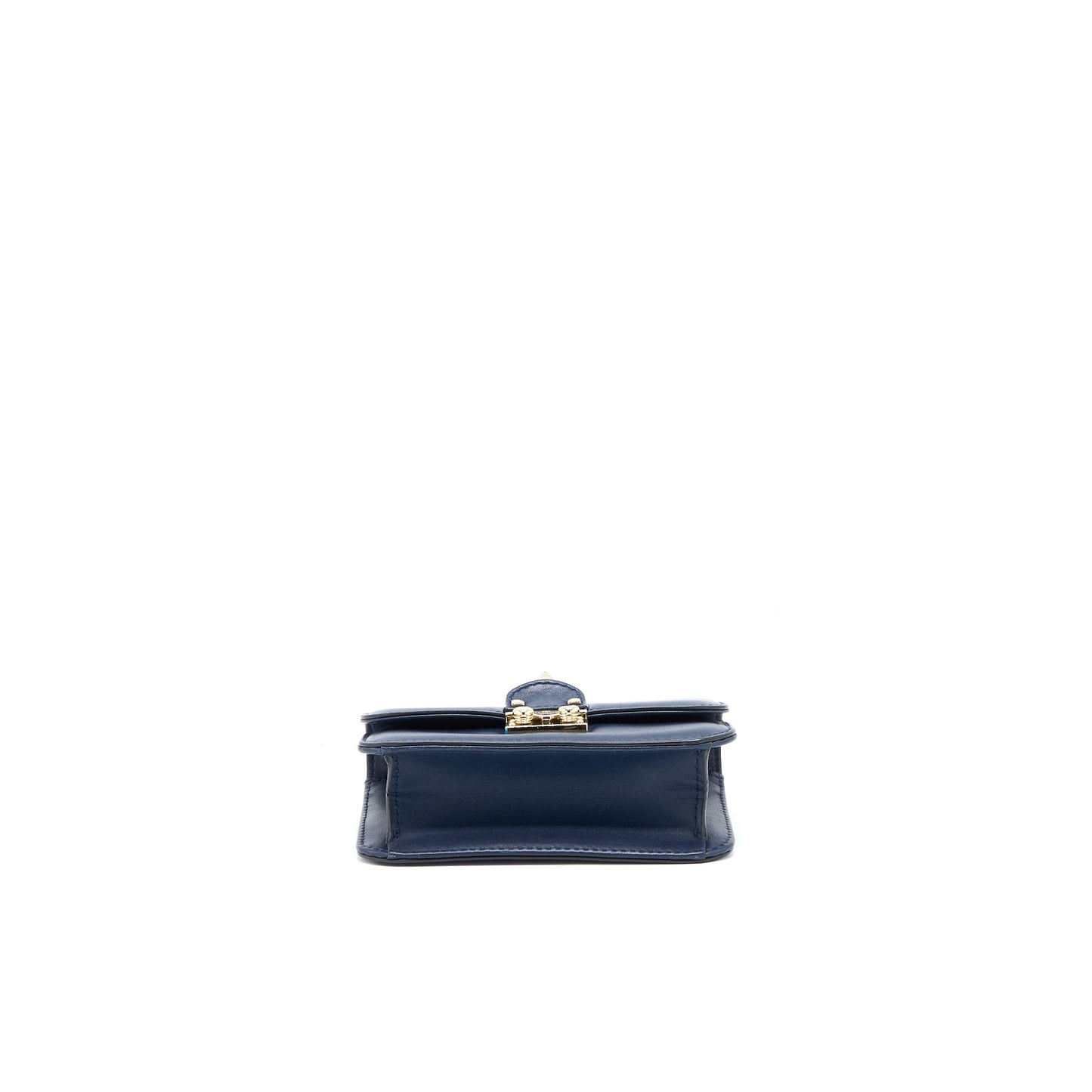 Valentino Mini Garavani Glam Lock Crossbody Bag Navy LGHW
