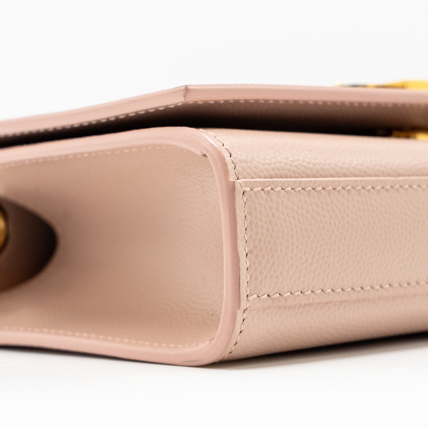 Saint Laurent/YSL Small Shoulder Bag Grained Calfskin Pale Pink GHW