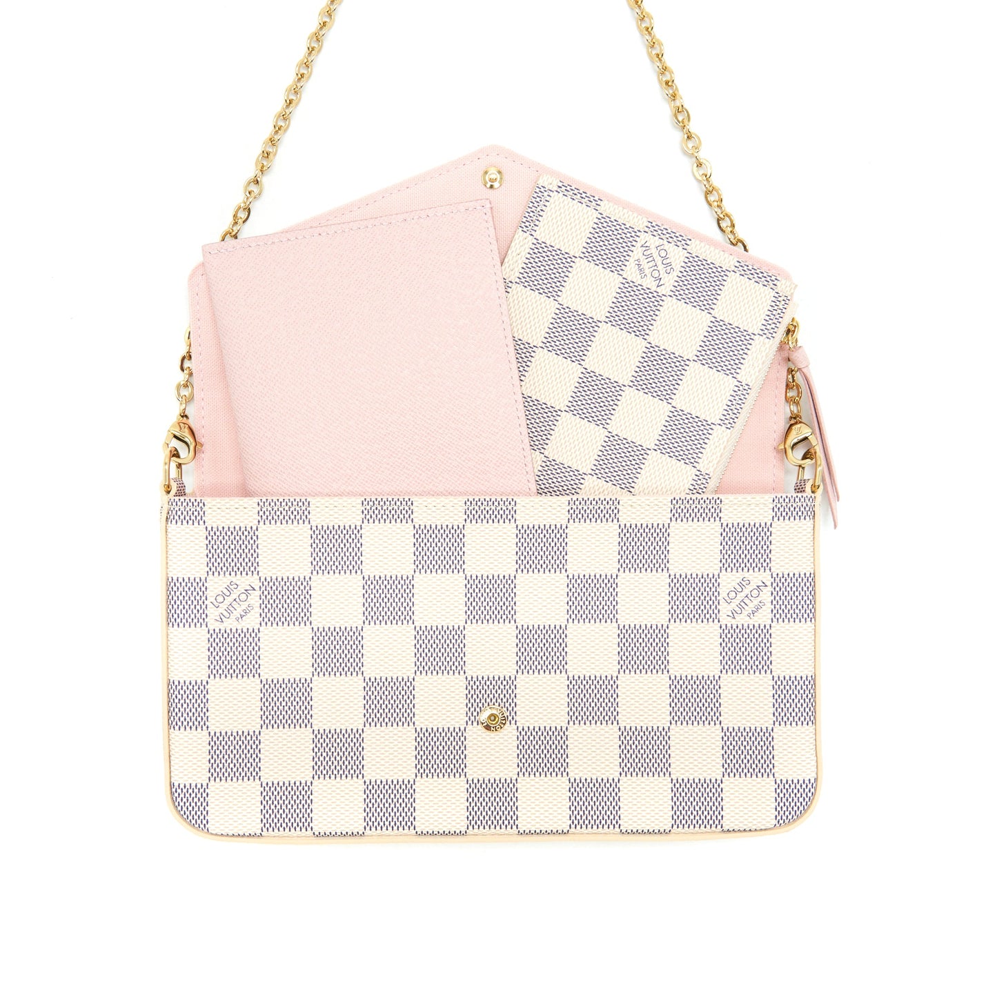 Louis Vuitton Felicie Pochette Damier Azur Canvas