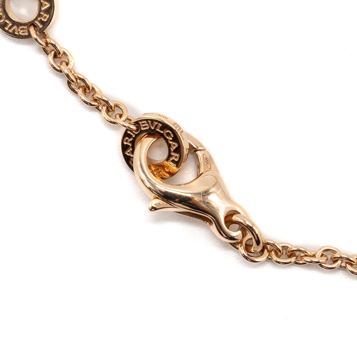 Bvlgari Size M/L Bracelet Mother of Pearl/Onyx Rose Gold