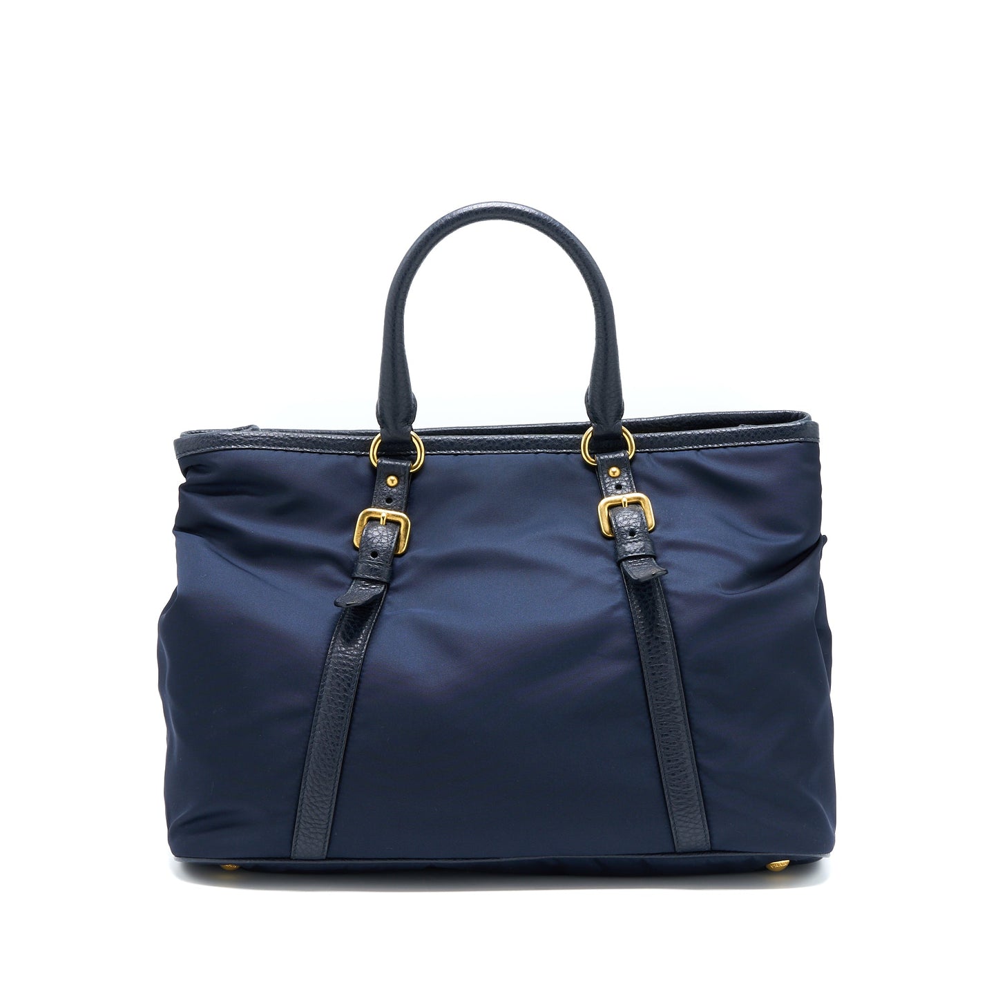 Prada Tessuto Tote Bag Nylon Dark Blue GHW