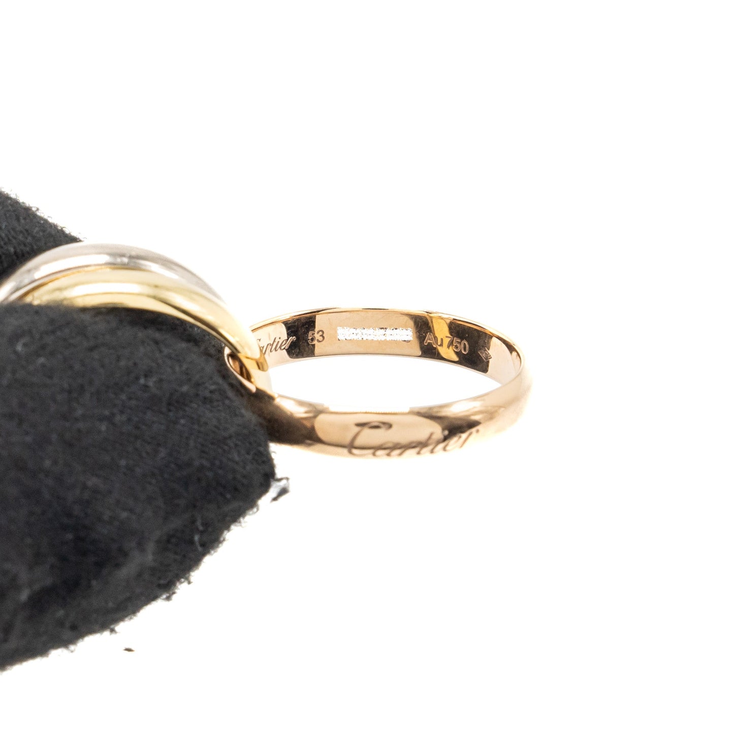 Cartier Size 53 Trinity Rings White/Rose/Yellow Gold