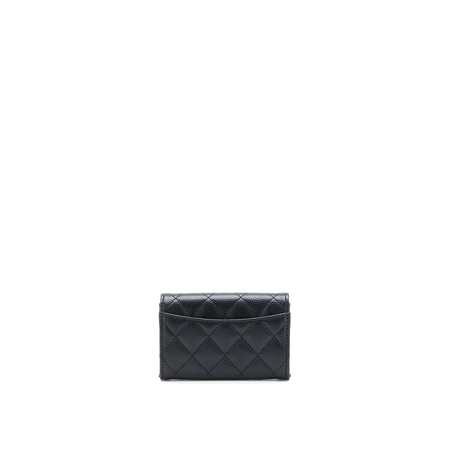 Chanel Classic Flap Card Holder Caviar Black GHW (Microchip)