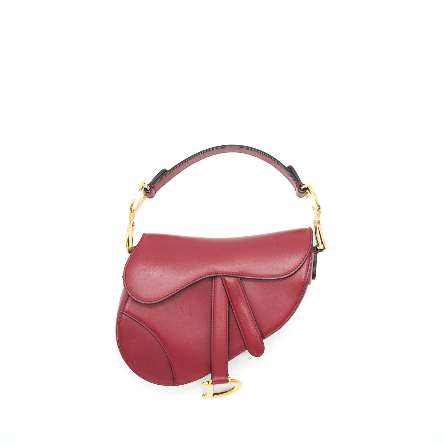 Luxury Dior Mini Luxury Dior Saddle Bag Red GHW
