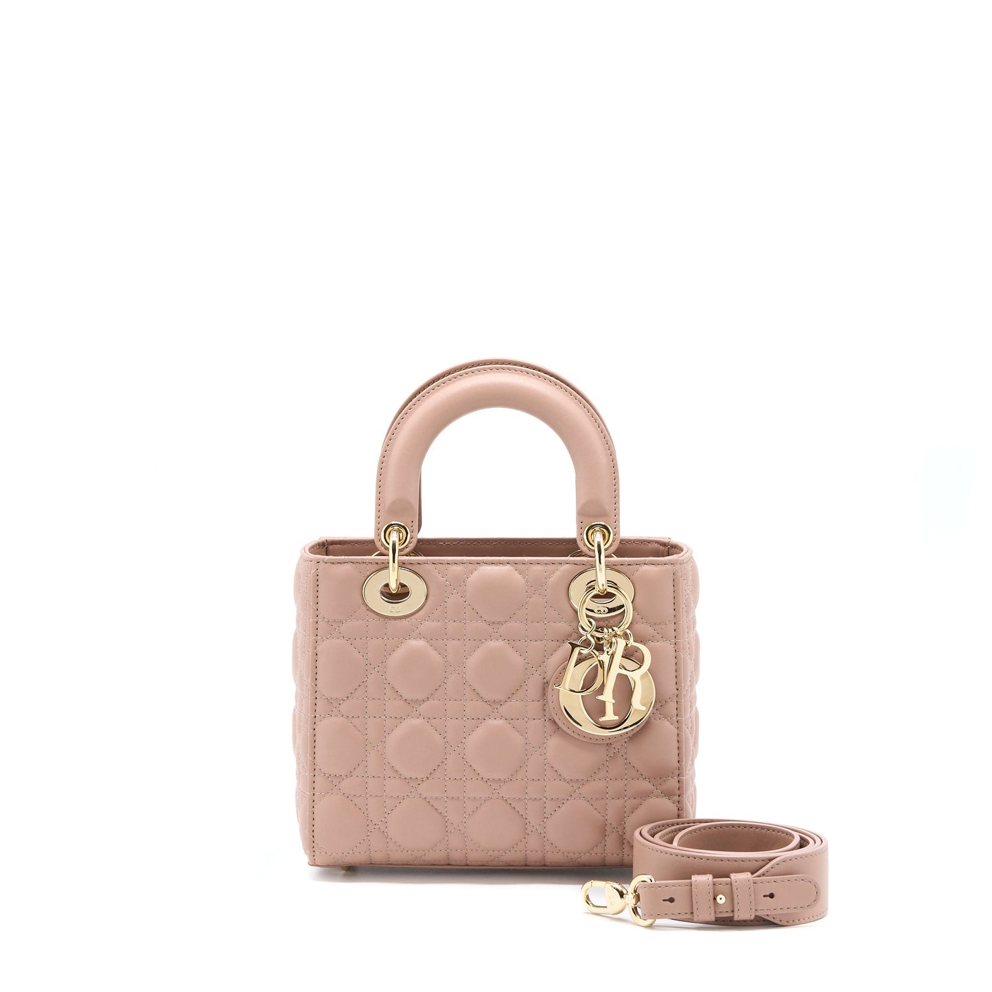 Luxury Dior Small Lady Luxury Dior Lambskin Light Pink LGHW