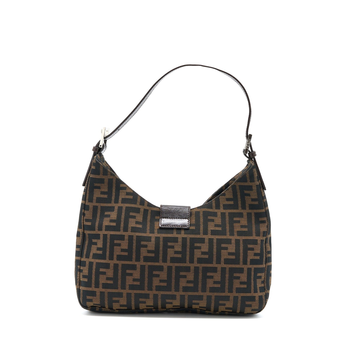 Fendi Vintage Zucca Shoulder Bag Canvas SHW