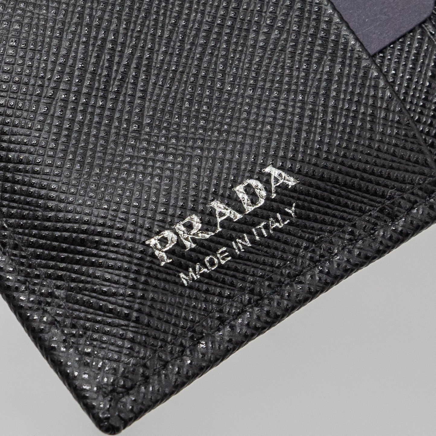 Prada saffiano wallet calfskin black SHW