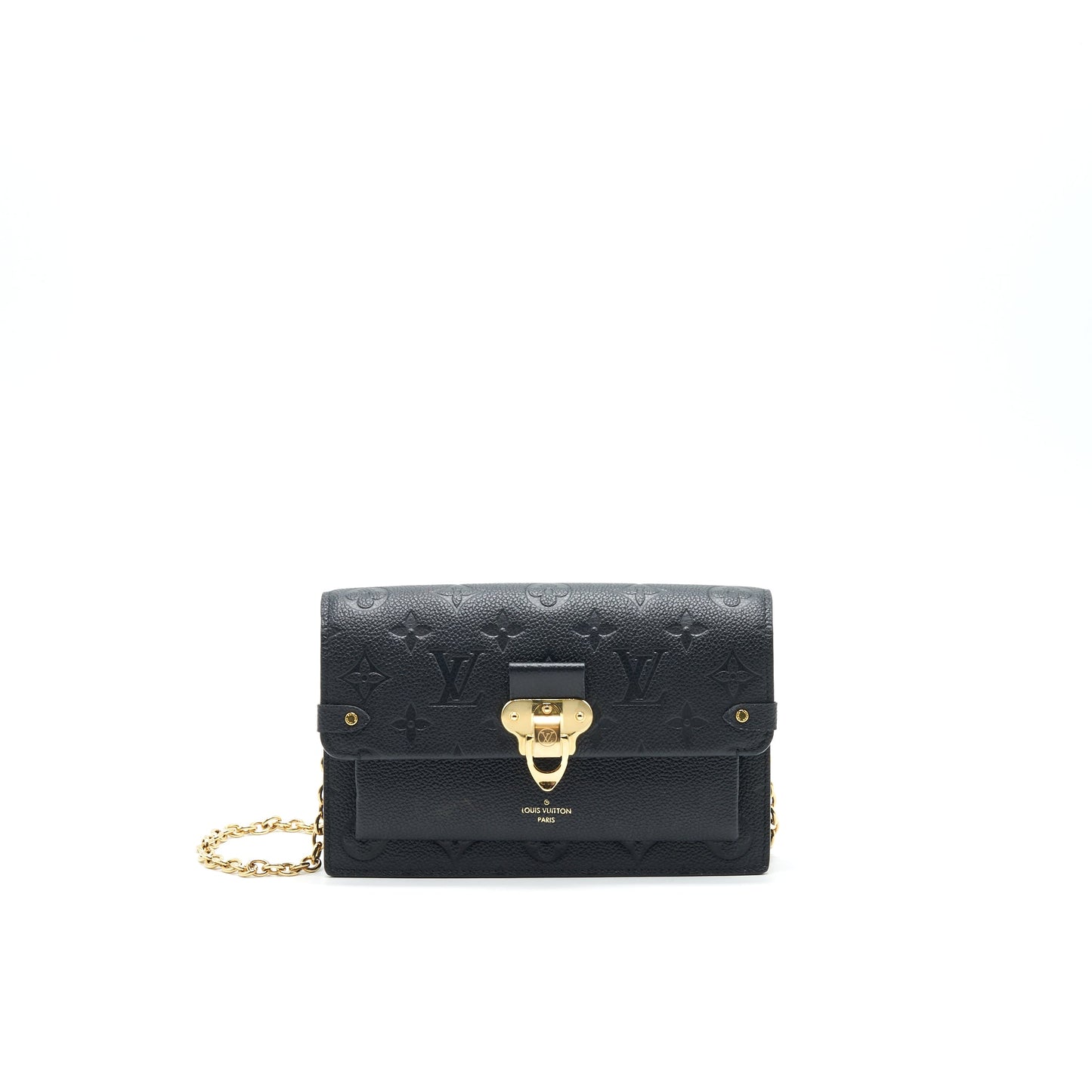 LOUIS VUITTON VAVIN CHAIN WALLET BLACK