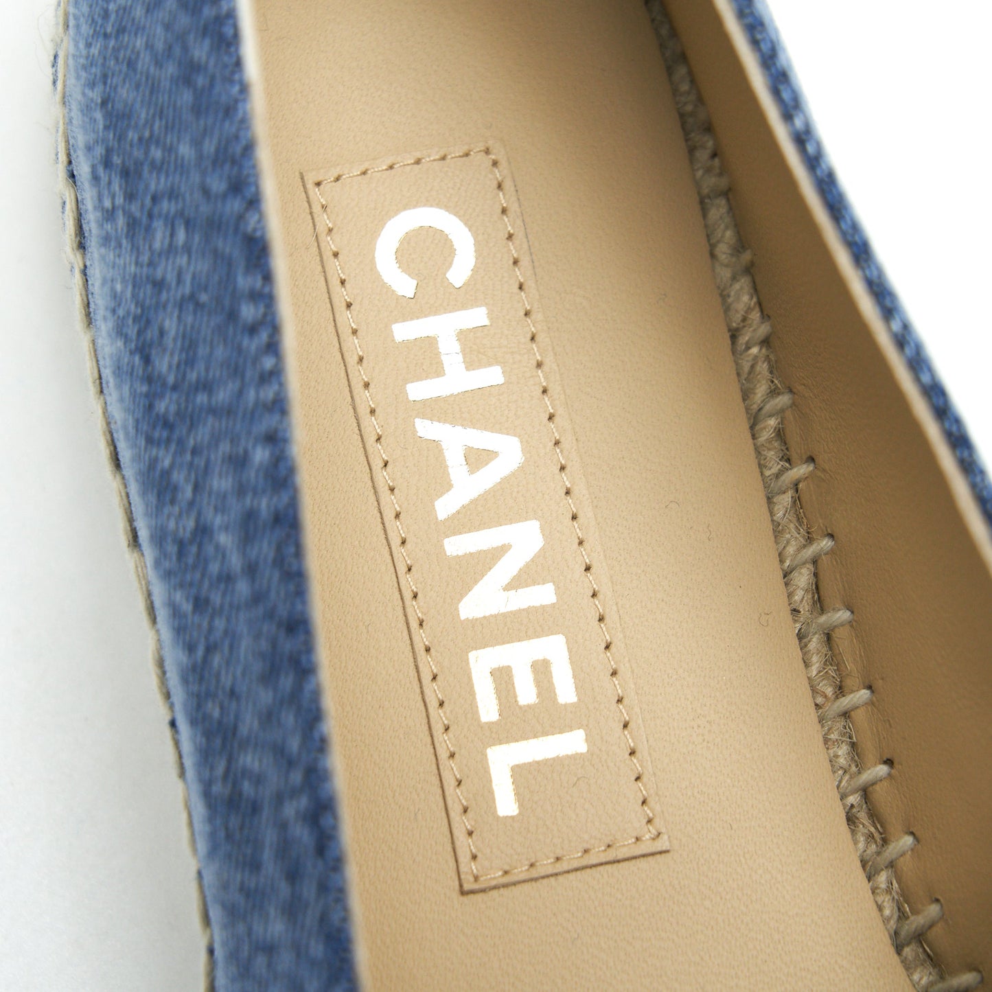 Chanel Espadrilles 38 in Denim and Black