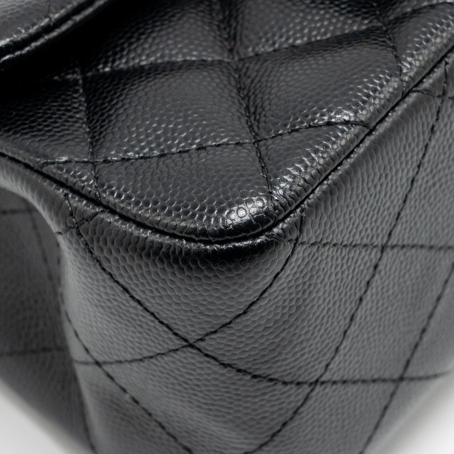 Chanel Mini Square Flap Bag Caviar Black LGHW
