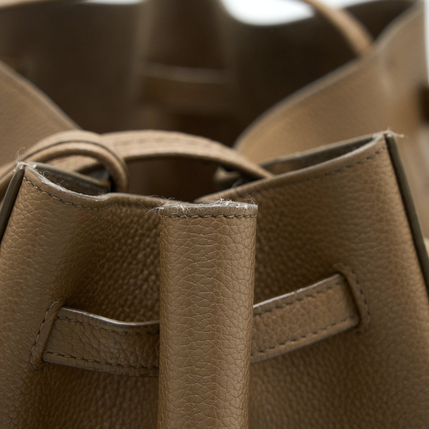 Celine Small Cabas Phantom Calfskin Taupe SHW