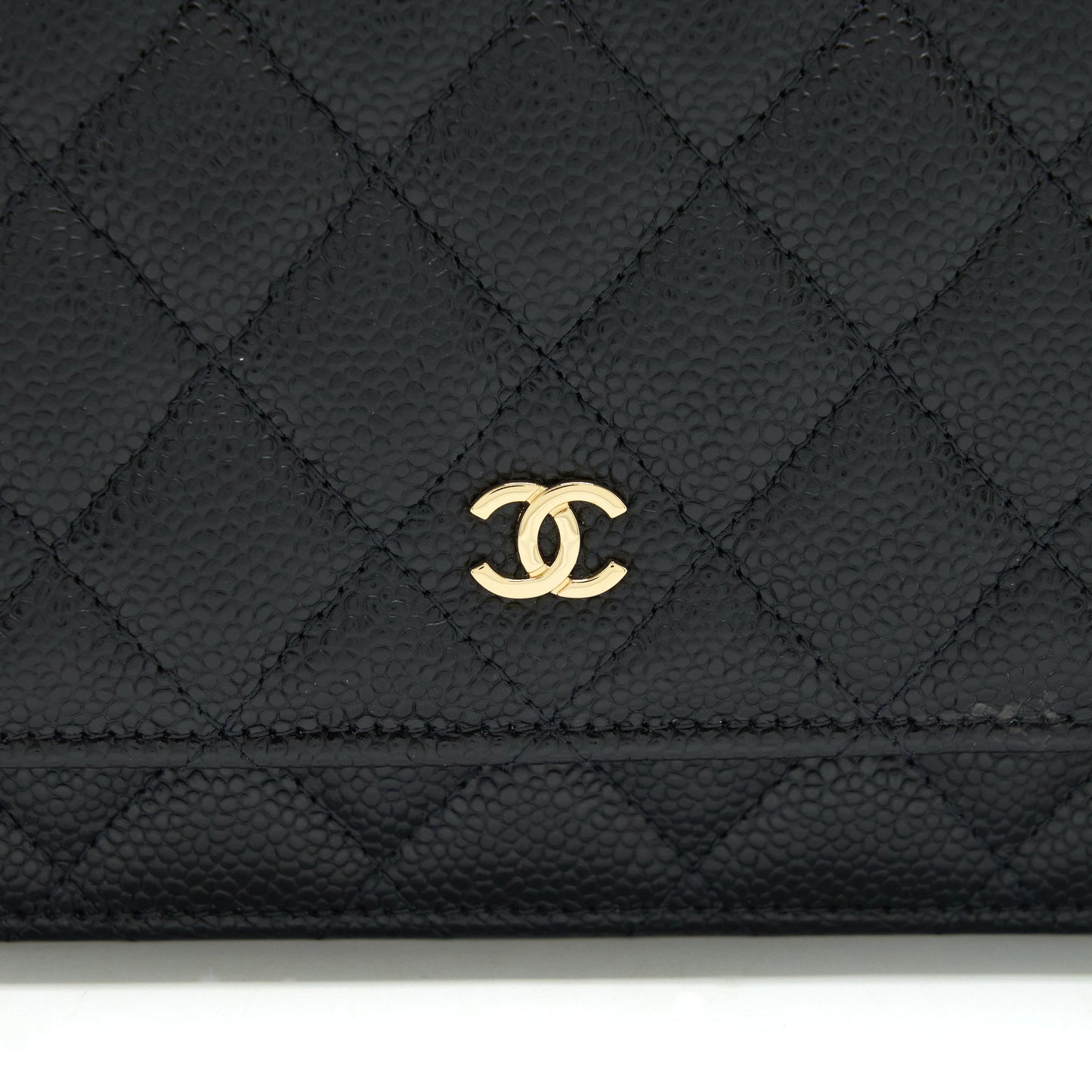 Chanel Classic Wallet on chain Caviar black GHW