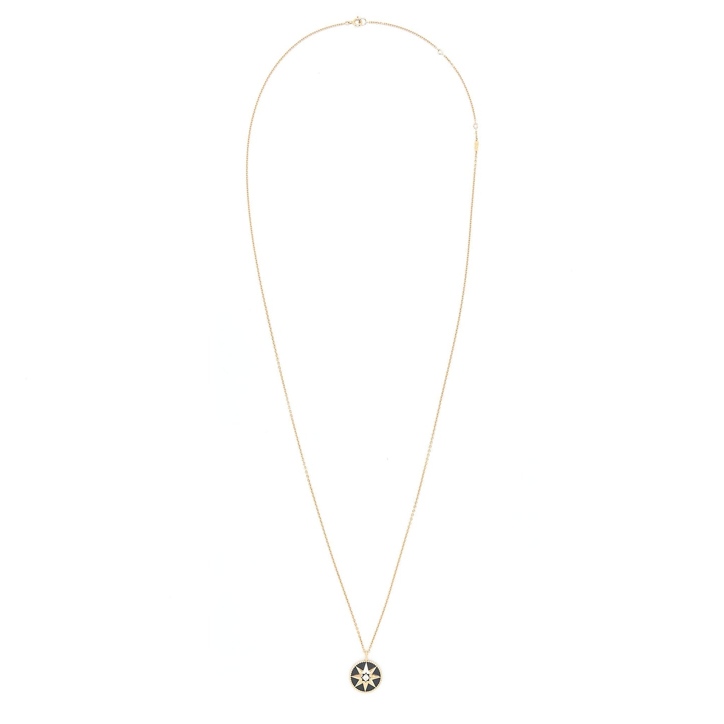 Luxury Dior Large Rose Des Vents Medallion Rose Gold With Diamond And Onyx