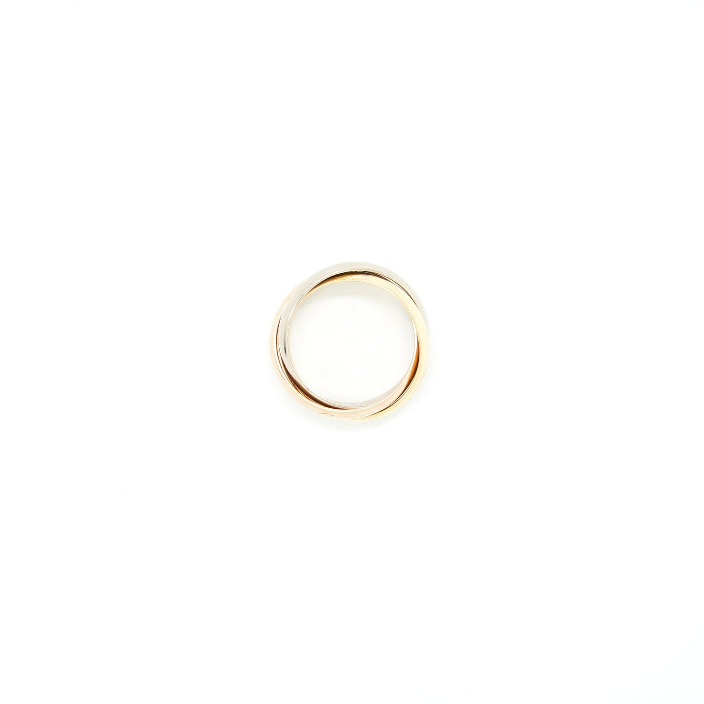 CARTIER SIZE 52 TRINITY CLASSIQUE RING WITH WHITE GOLD, YELLOW GOLD, ROSE GOLD