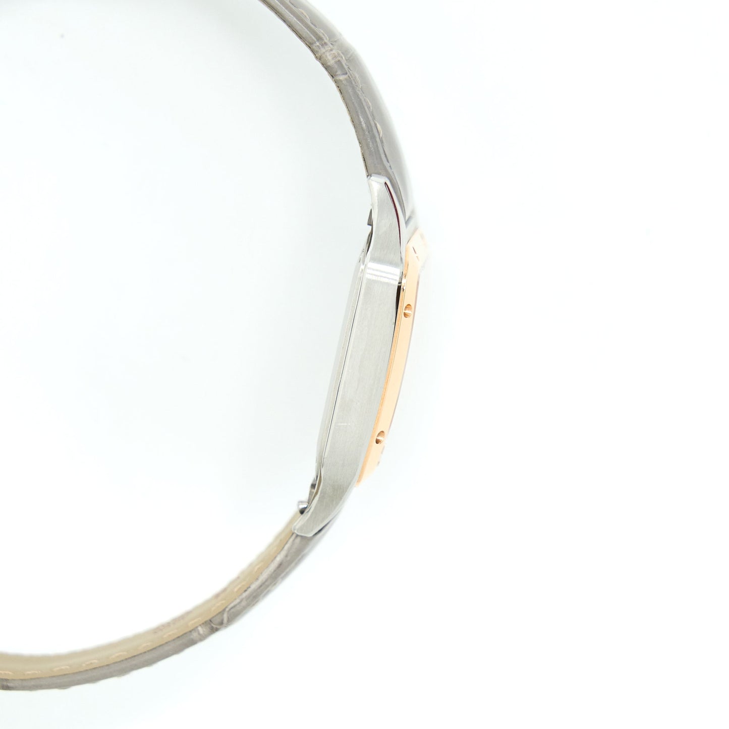 Cartier Santos Dumont Small Modal Rose Gold Steel Silvered Dial W2SA0012