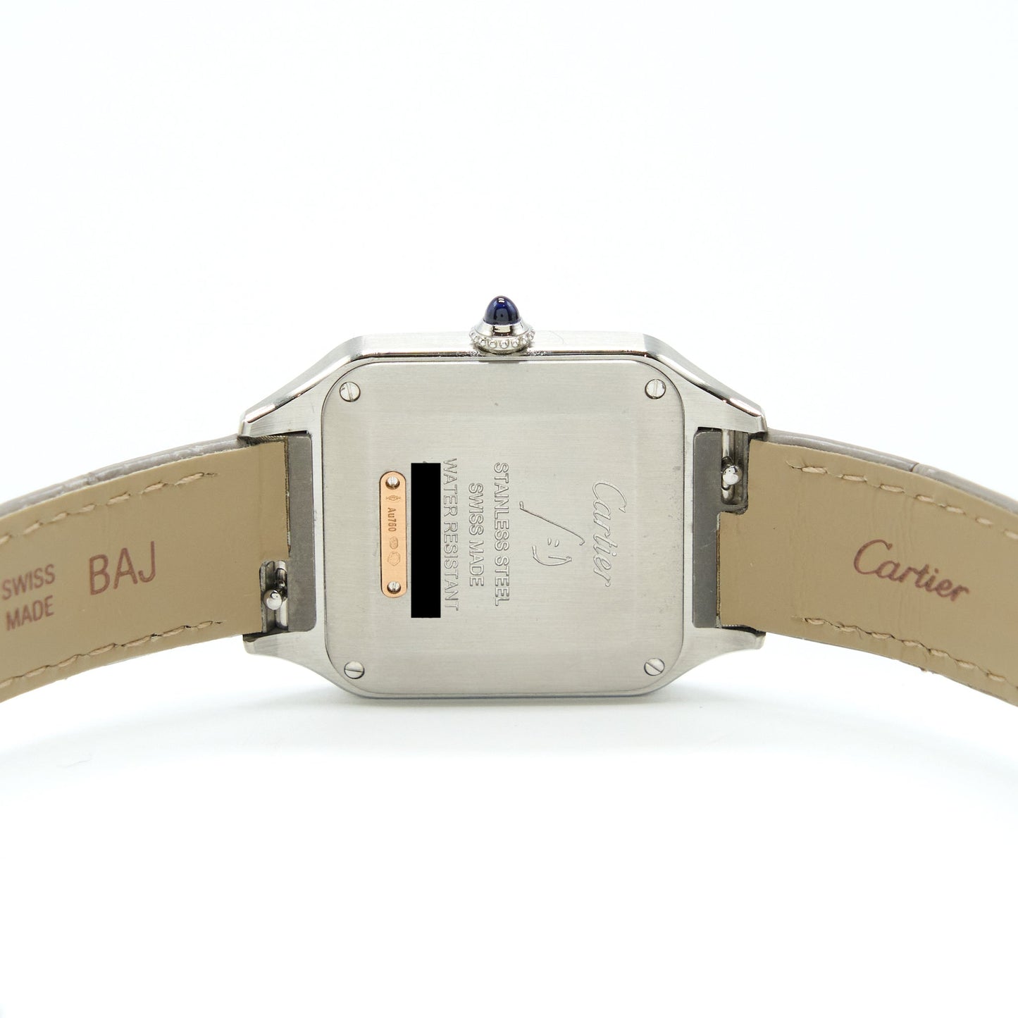 Cartier Santos Dumont Small Modal Rose Gold Steel Silvered Dial W2SA0012