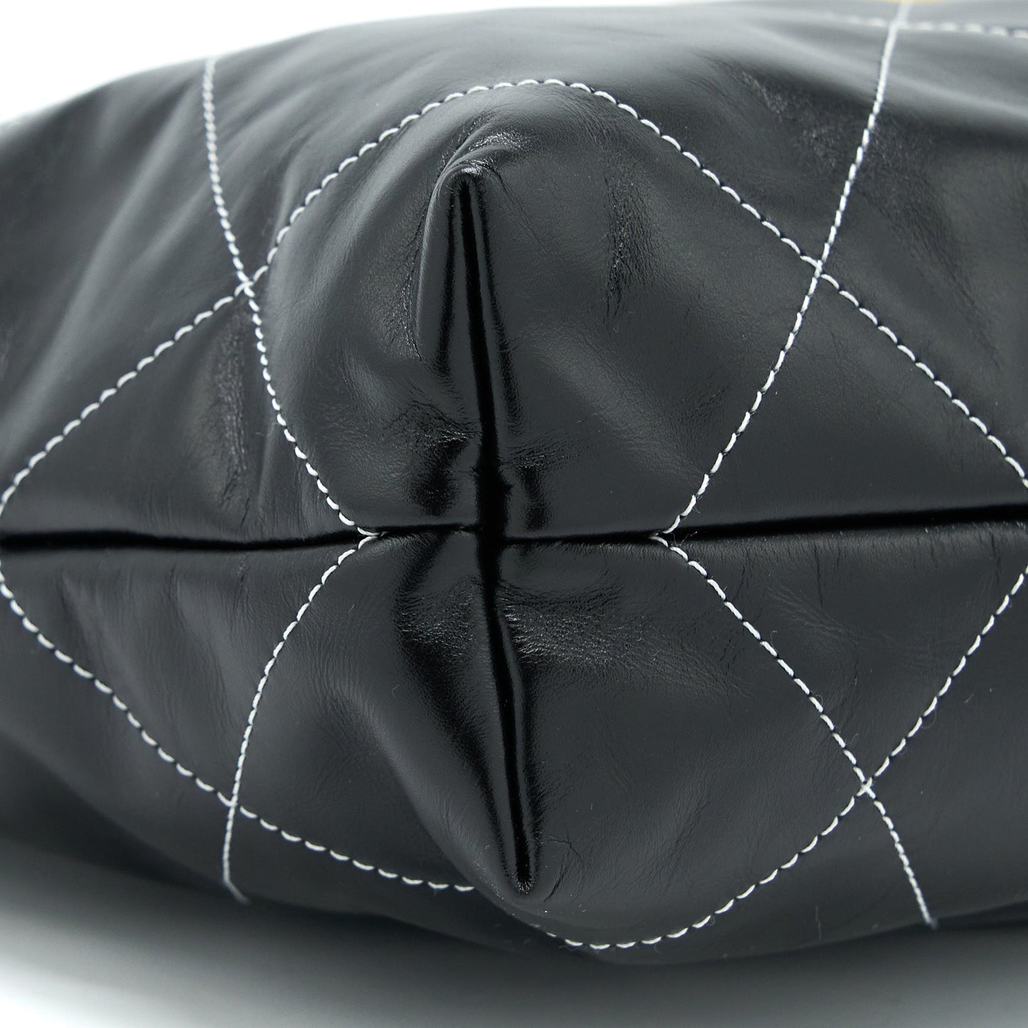 Chanel Small 22 Bag Shiny Calfskin Black GHW (Microchip)