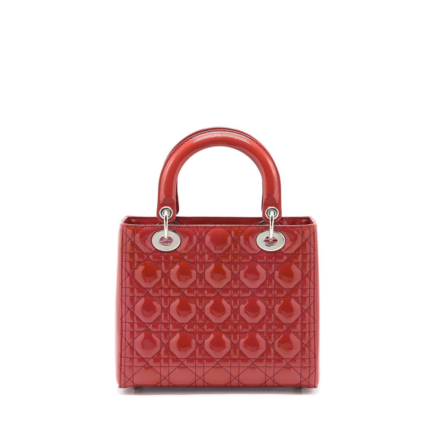 Luxury Dior Medium Lady Luxury Dior Patent Orange SHW