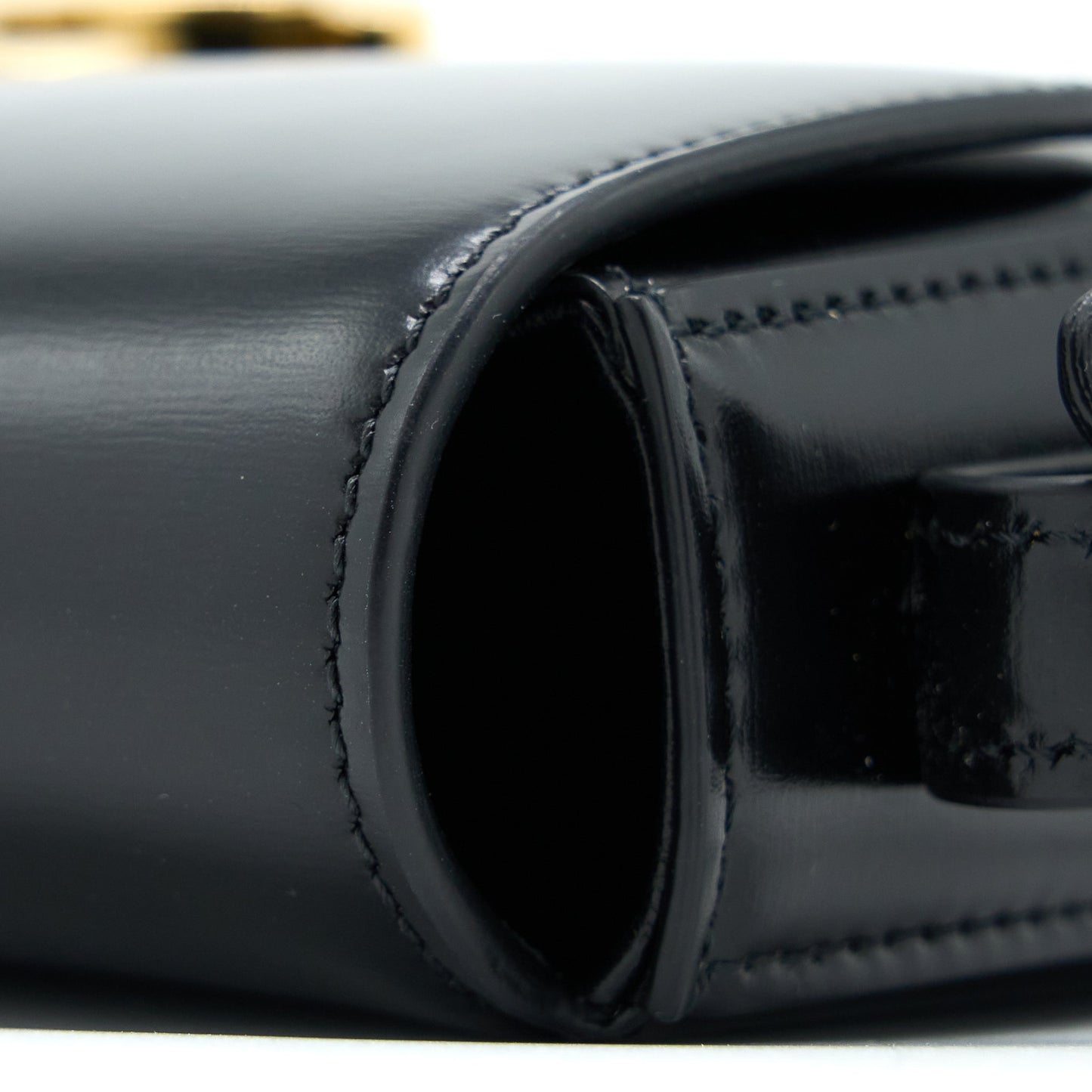 Celine Triomphe Shoulder Bag Calfskin Black GHW