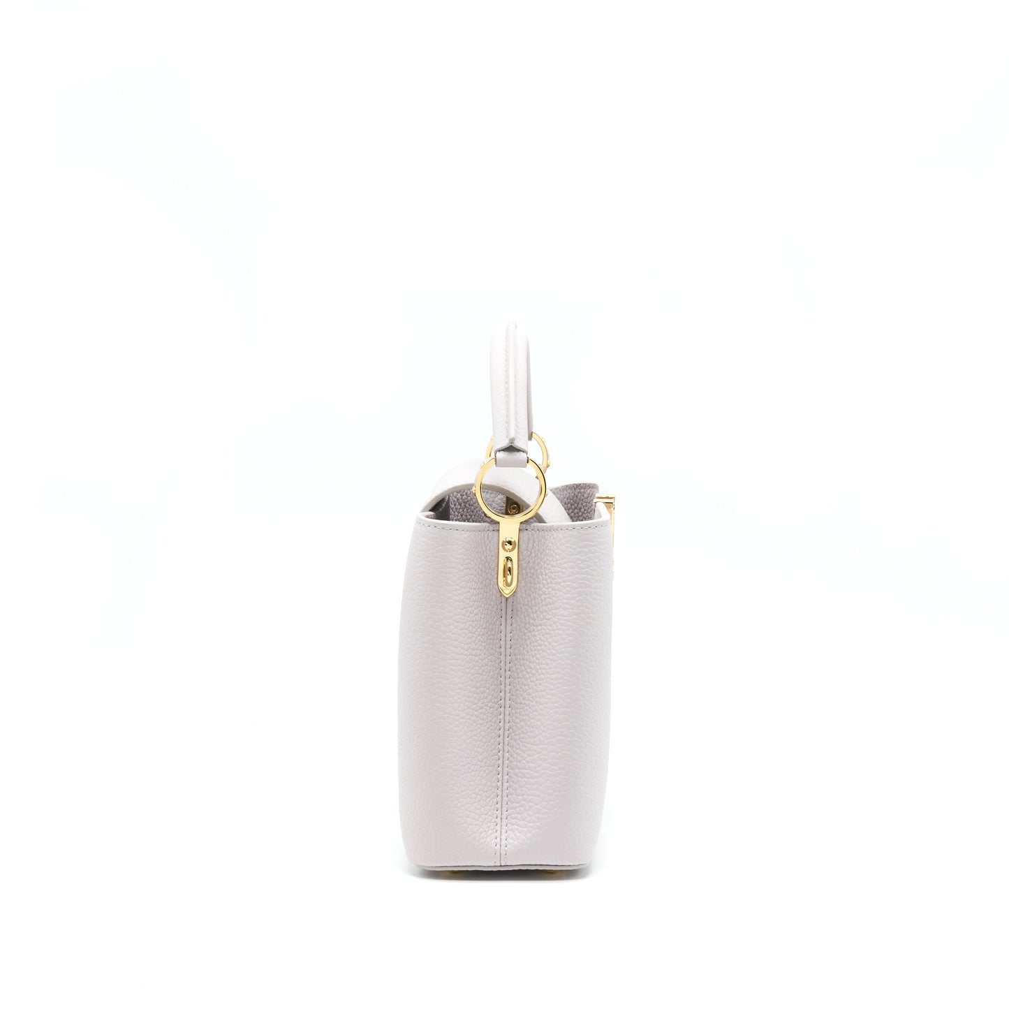 Louis Vuitton Capucines BB Brume Grey Gold Harware with Abalone-Shell