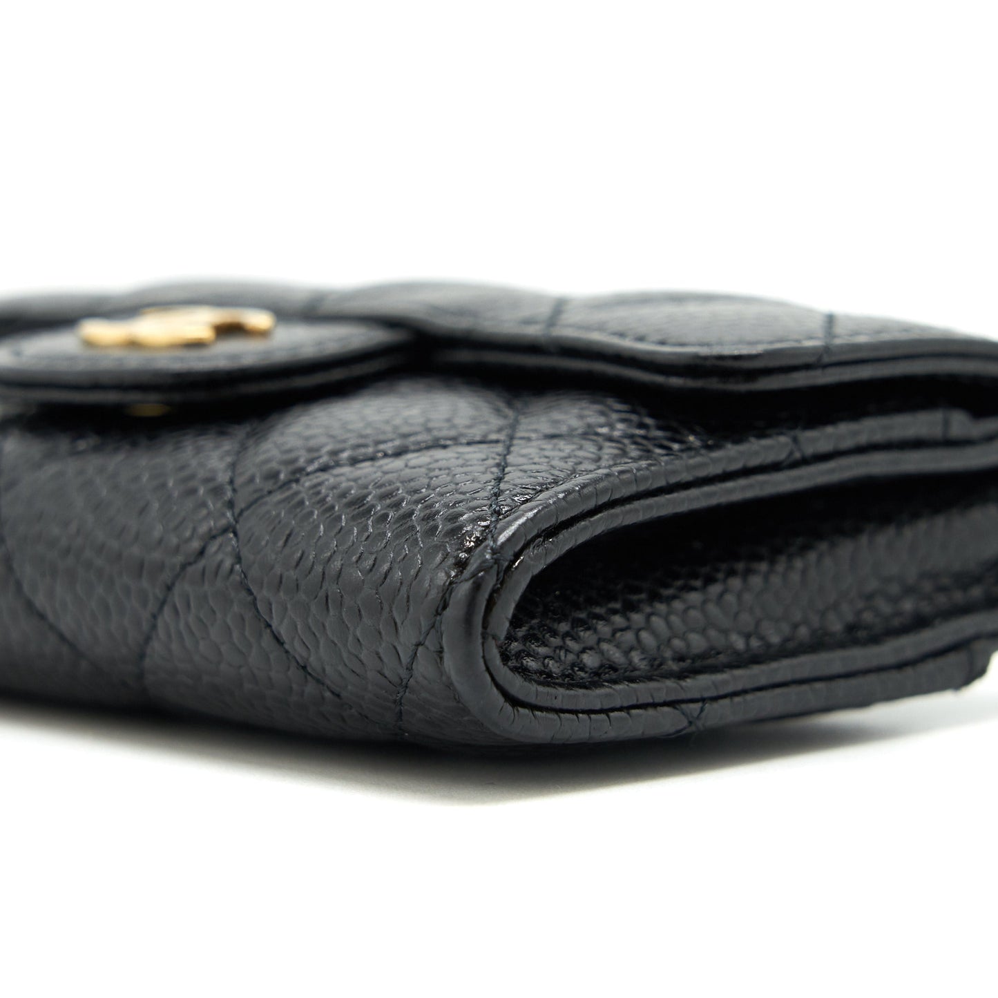 Chanel Classic flap card holder Caviar black GHW