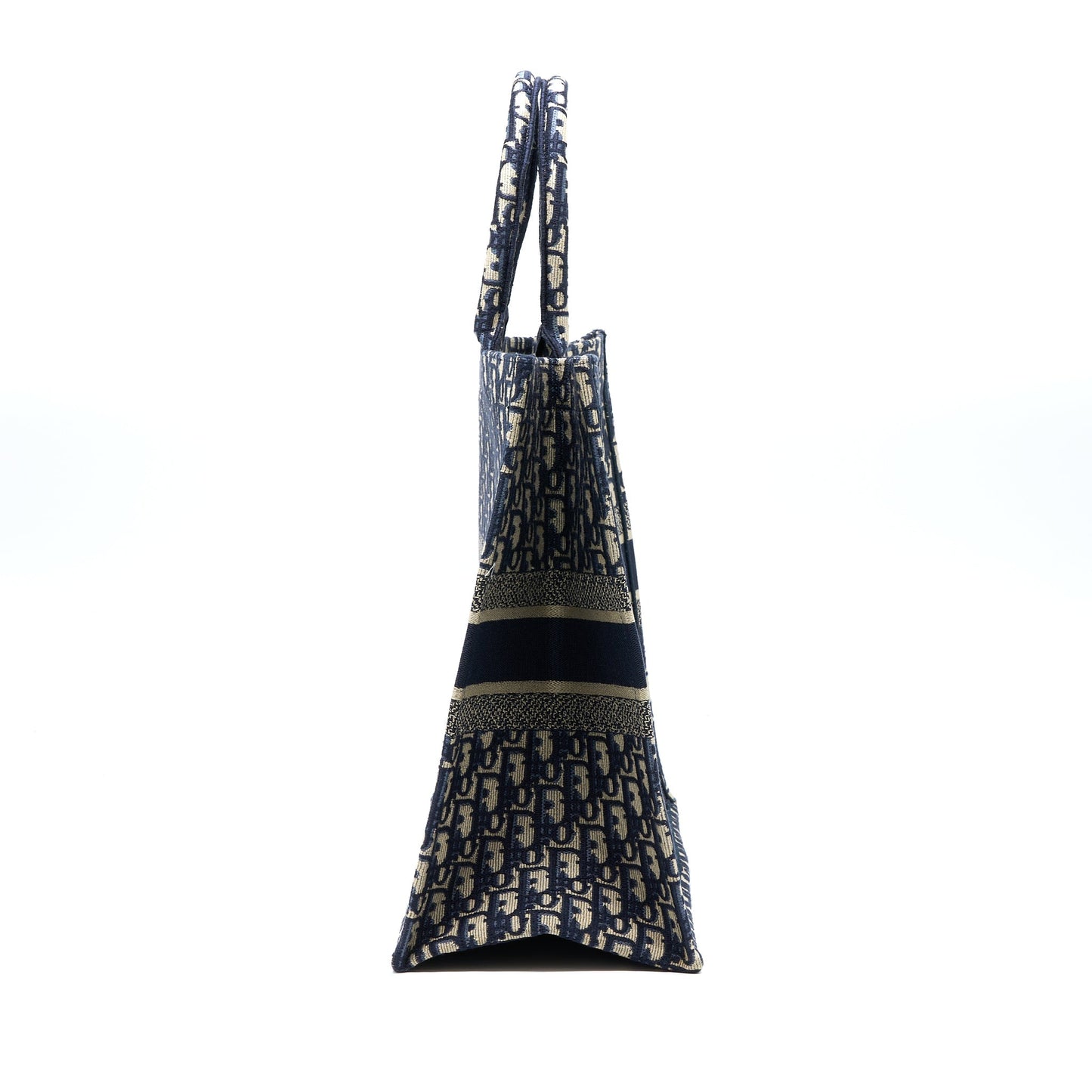 Luxury Dior Large Book Tote Blue Oblique Jacquard