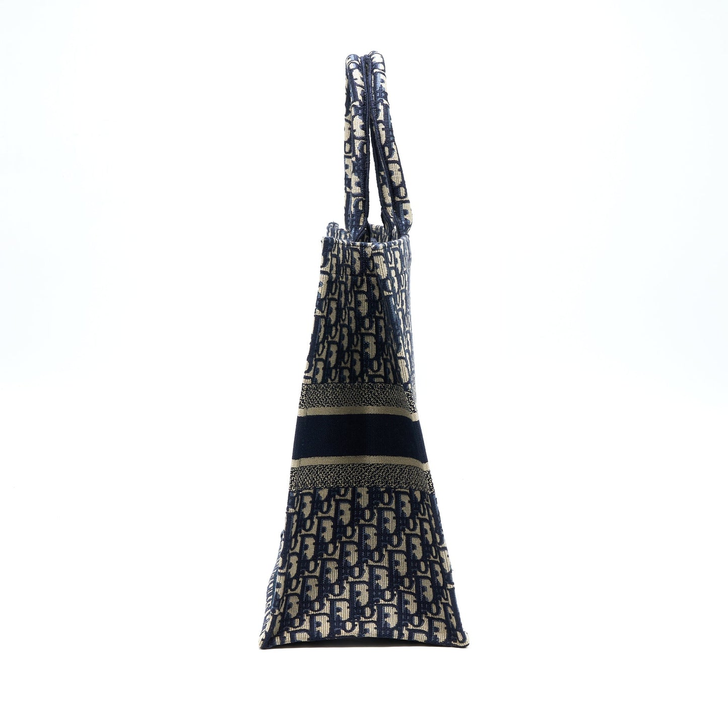 Luxury Dior Large Book Tote Blue Oblique Jacquard