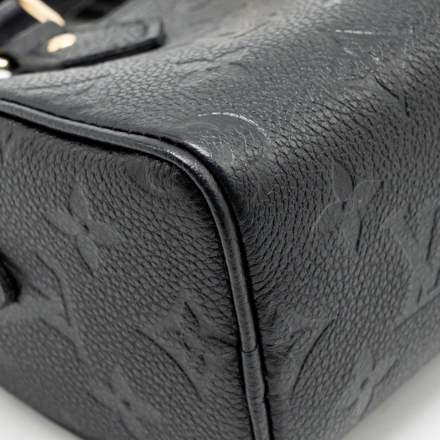Louis Vuitton Nano Speedy Monogram Empreinte leather black GHW