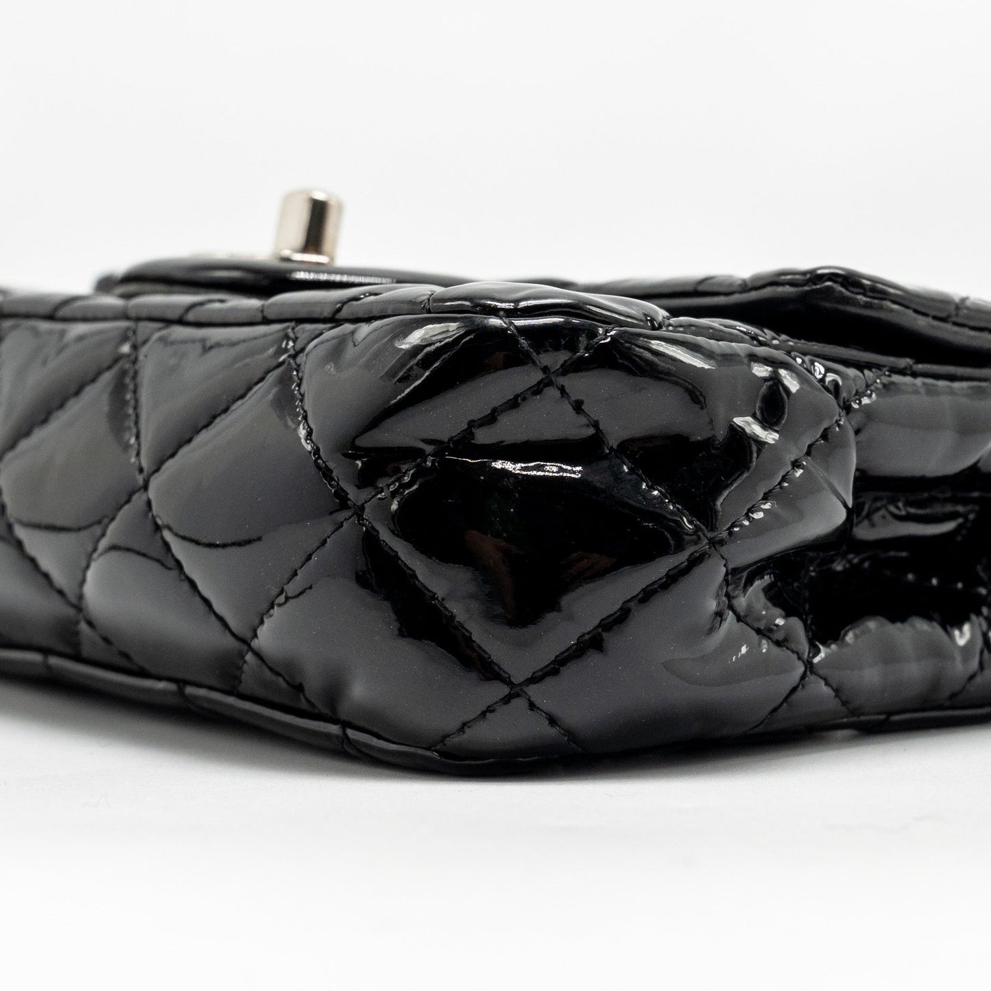 Chanel CC Mini Flap Bag Patent Black SHW