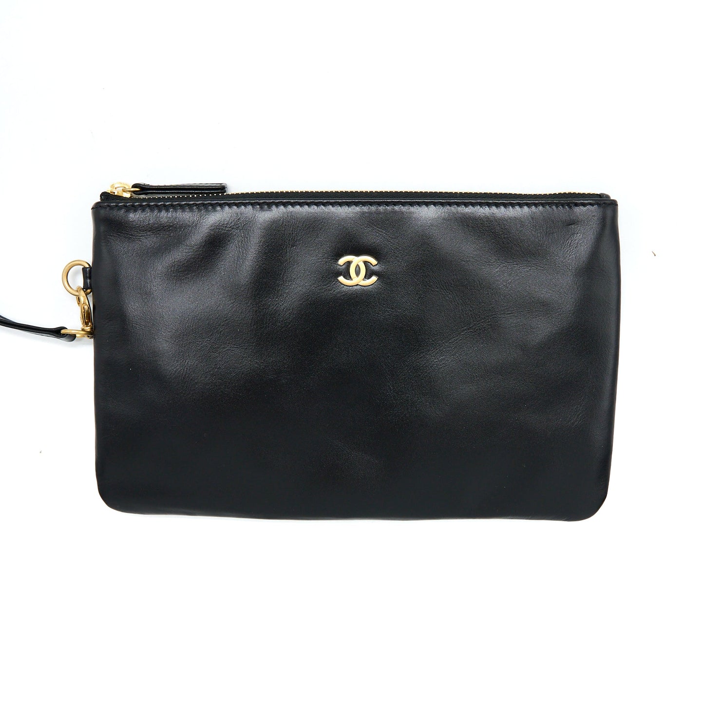 Chanel Medium 22 Bag Gold Letter Shiny Calfskin Black GHW (Microchip)