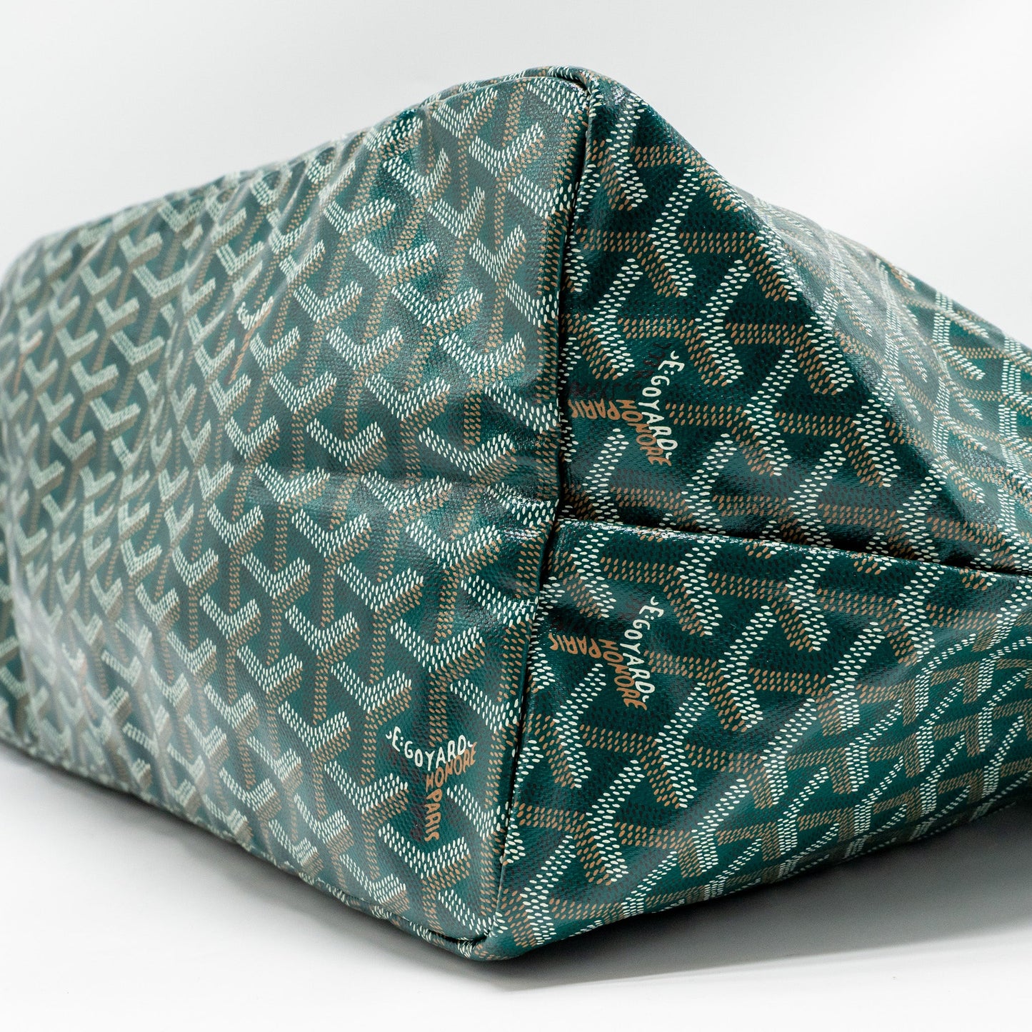 Goyard Saint Louis GM Tote Goyardine Canvas/Calfskin Green SHW