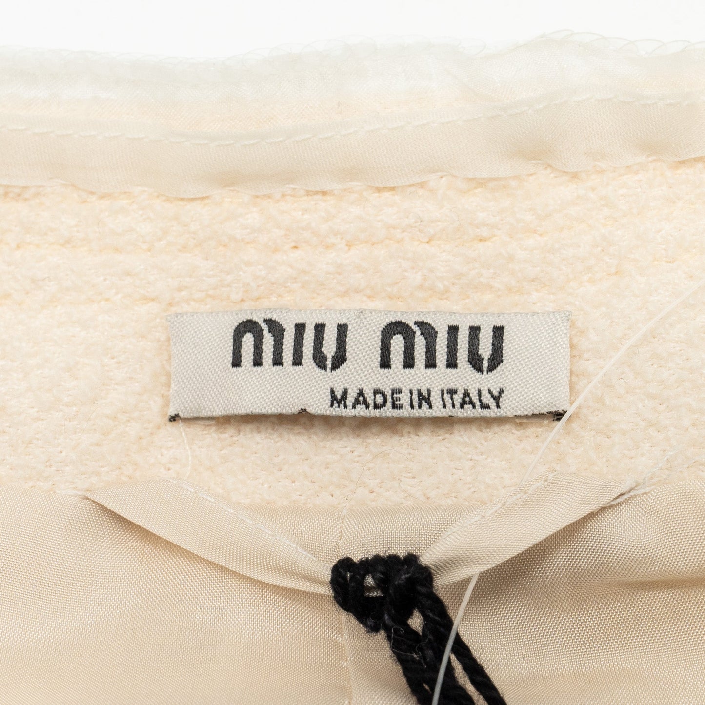 MIU MIU Size 36 Jacket Sequins/Wool Ivory