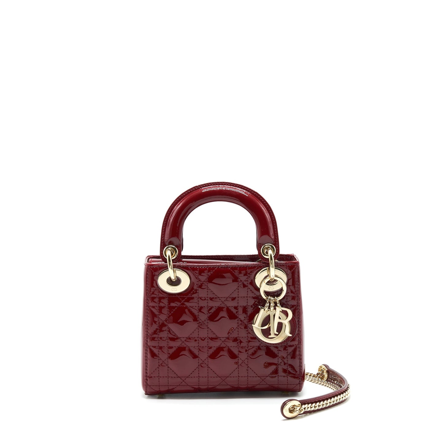 Luxury Dior lady Luxury Dior mini patent red LGHW