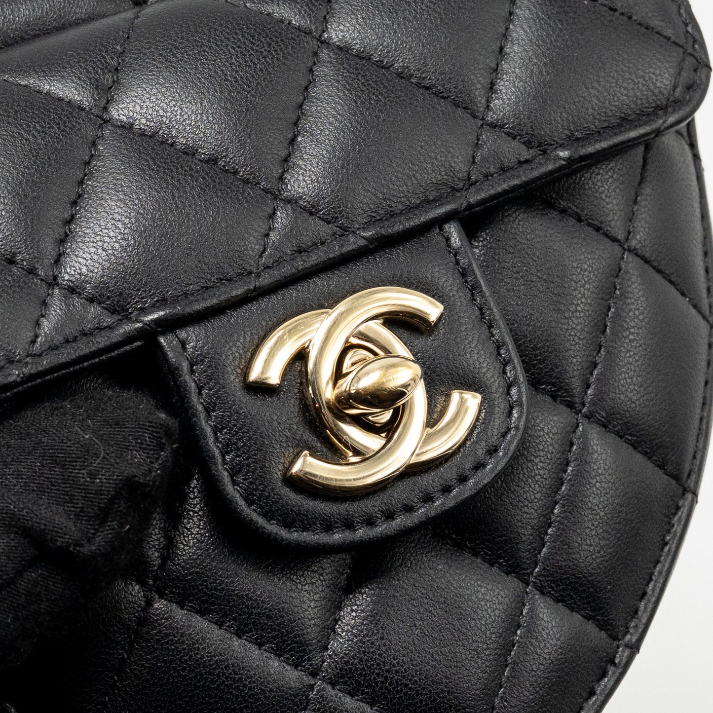 Chanel Small heart bag lambskin black LGHW