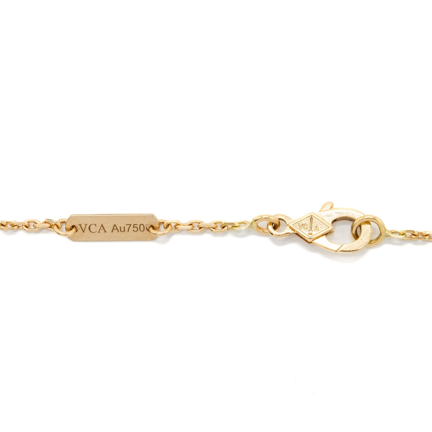 Van cleef and arpels vintage Alhambra necklace mother of pearl 18k yellow gold