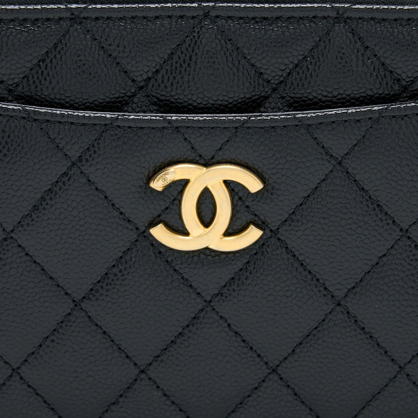Chanel 22S Top Handle Small Vanity Case Caviar Black Brushed GHW (Microchip)