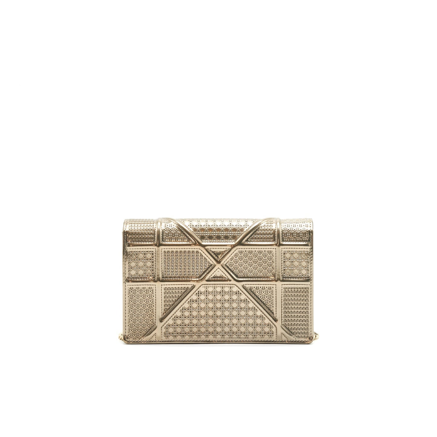 Luxury Dior Luxury Diorama Wallet on Chain metallic Gold with GHW