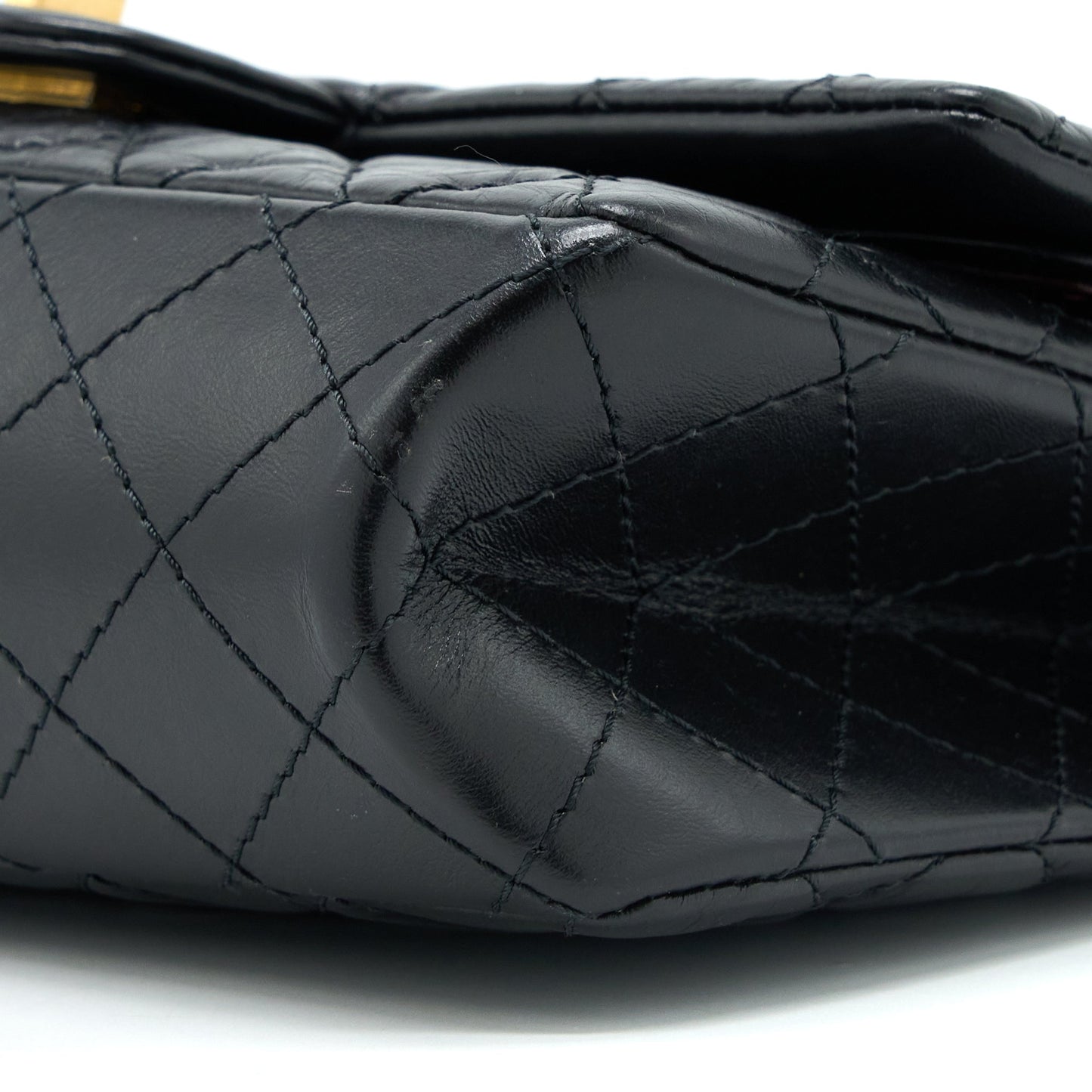 Chanel Small 2.55 Reissue Flap Bag Aged Calfskin Black Brushed GHW