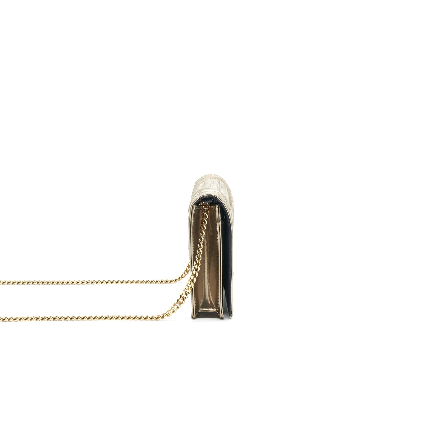 Luxury Dior Luxury Diorama Wallet on Chain metallic Gold with GHW