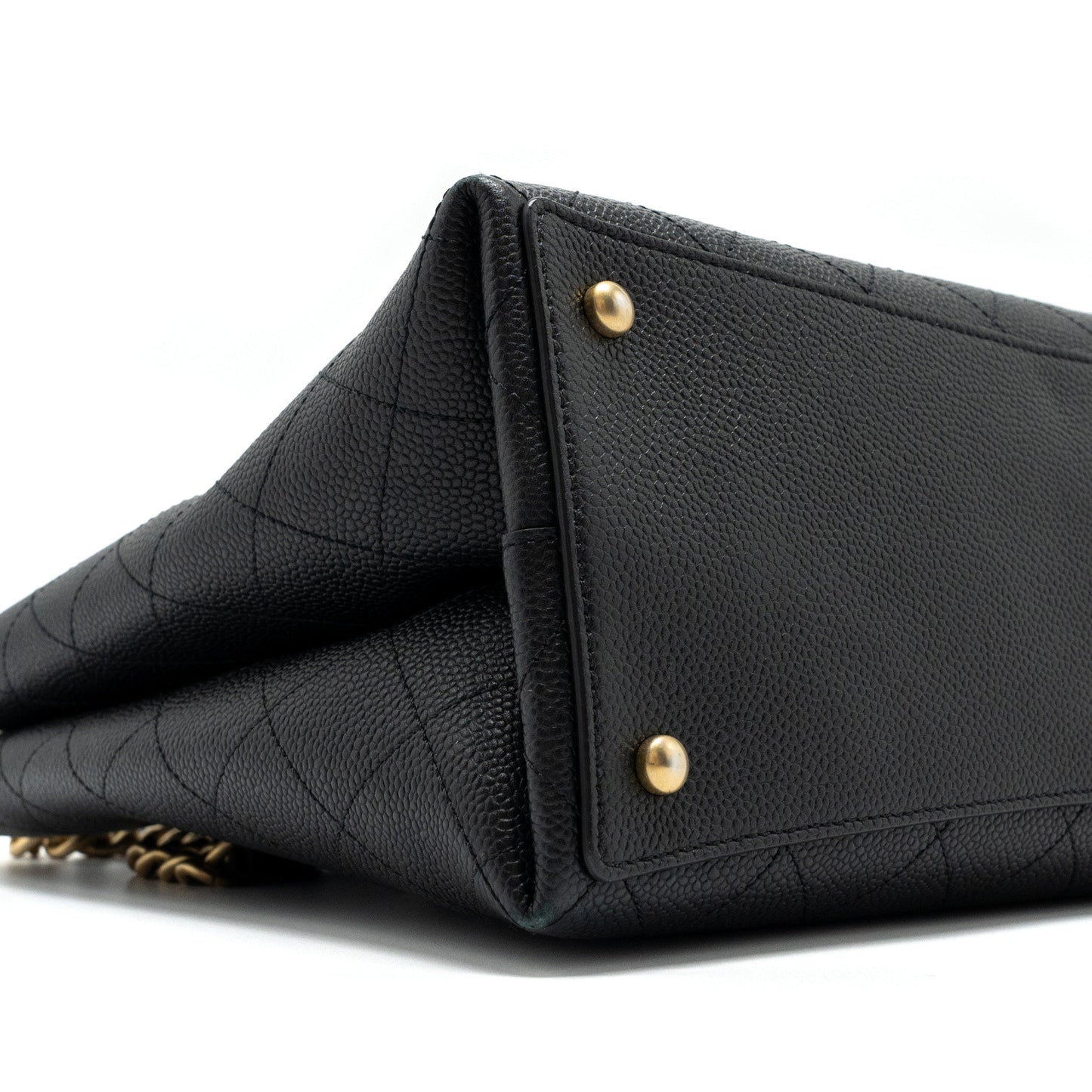 Chanel Chains Tote Bag Caviar Black Brushed GHW