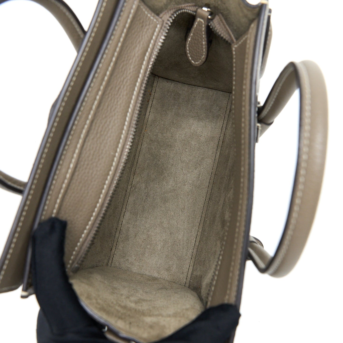 Celine Nano Luggage Bag Calfskin Grey SHW