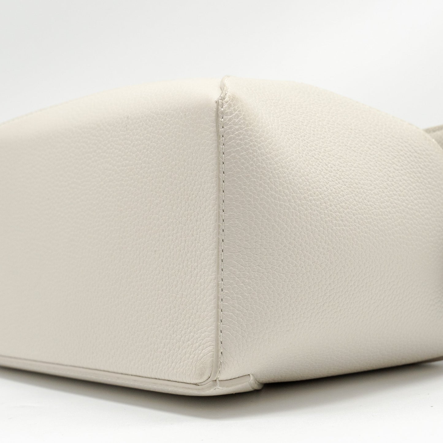 Loewe Small Puzzle Bag Grained Calfskin White SHW