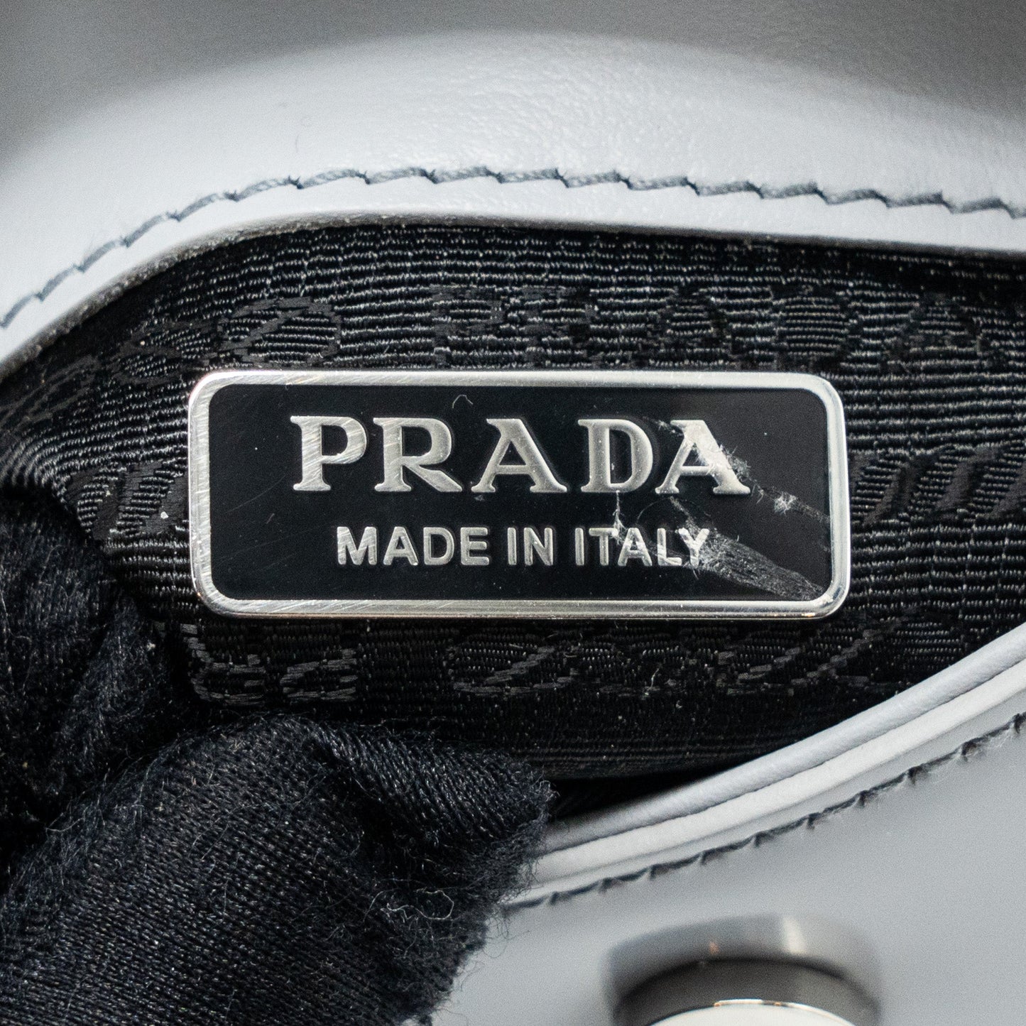 Prada Cleo Mini Bag Brushed Leather Cornflower blue SHW