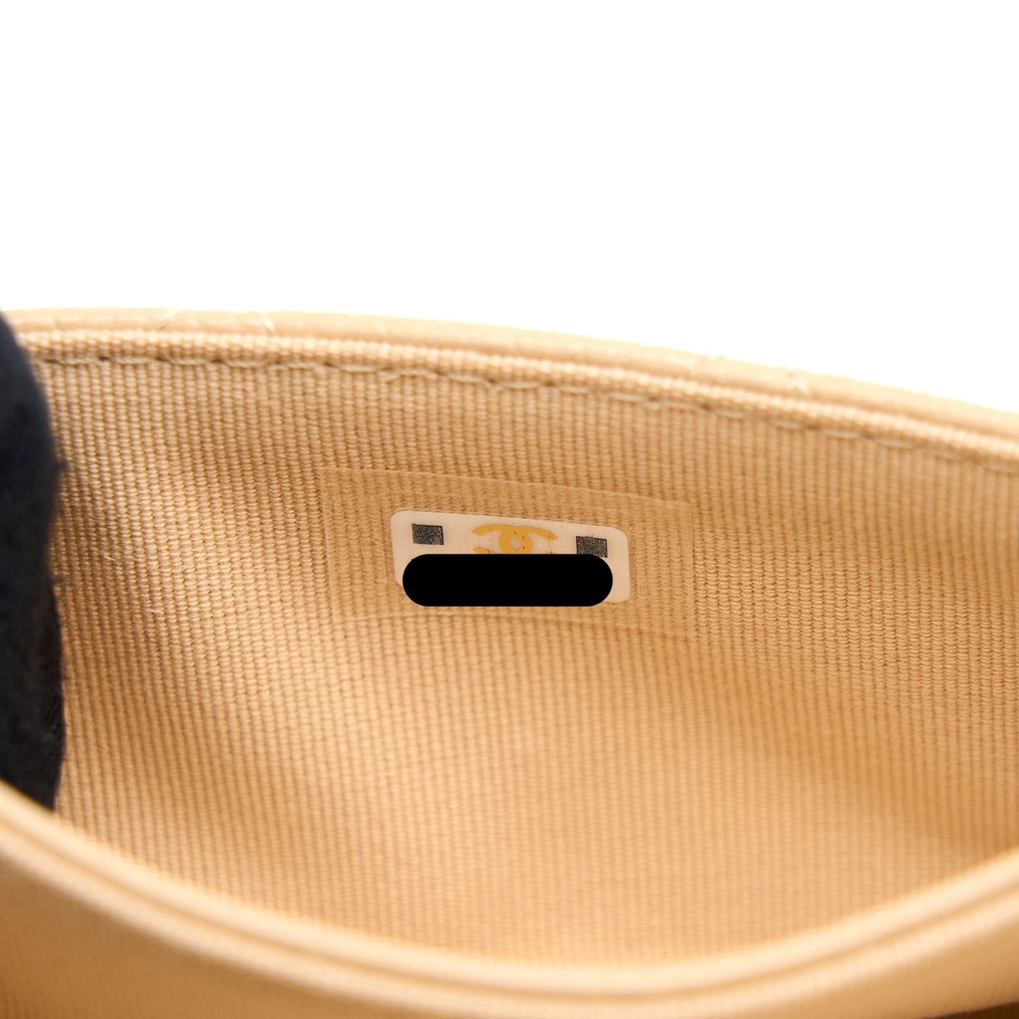 Chanel Classic Flap Card Holder Caviar Beige GHW (Microchip)