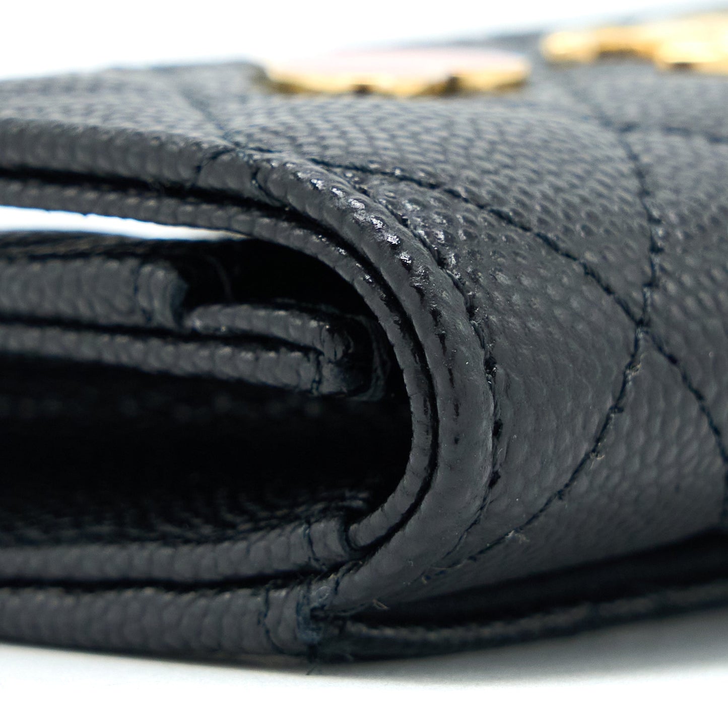 Chanel 23C Limited Edition Card Holder Caviar Black GHW (Microchip)