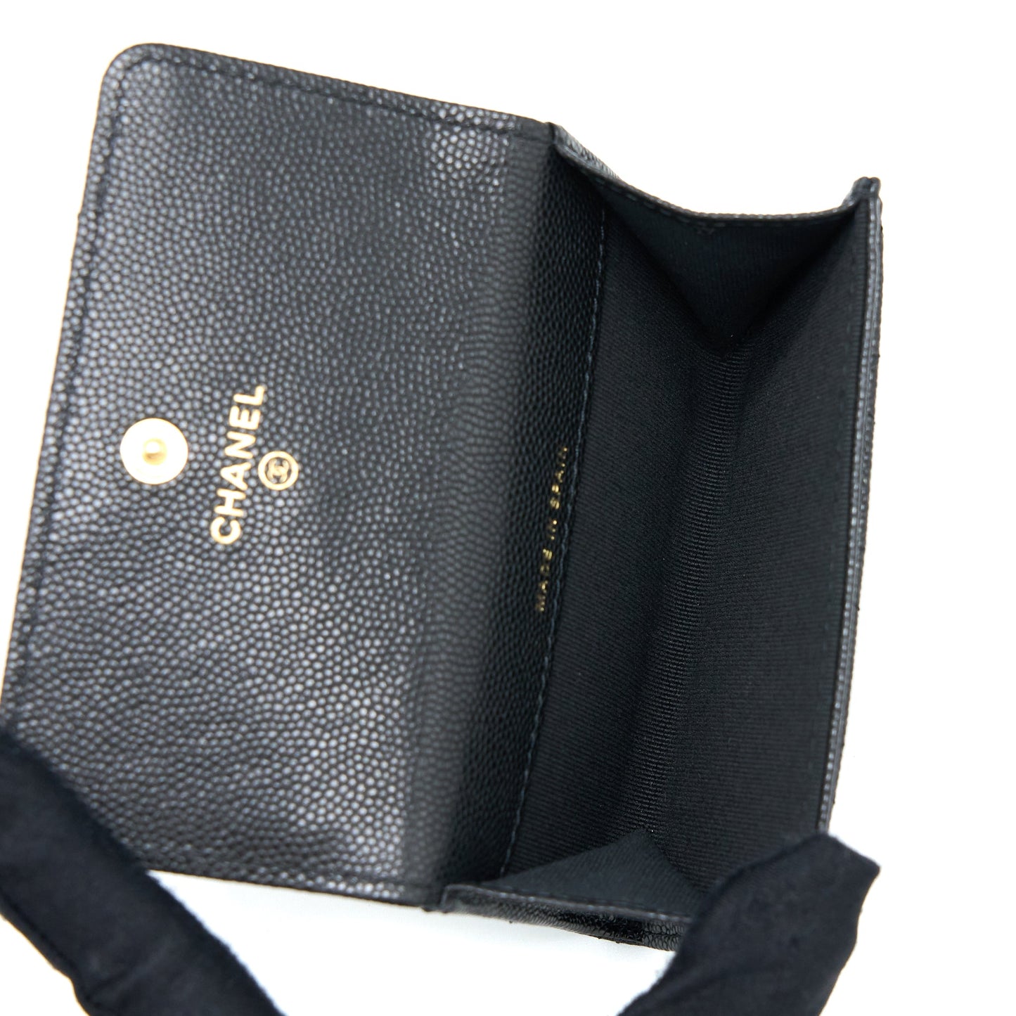 Chanel 23C Limited Edition Card Holder Caviar Black GHW (Microchip)