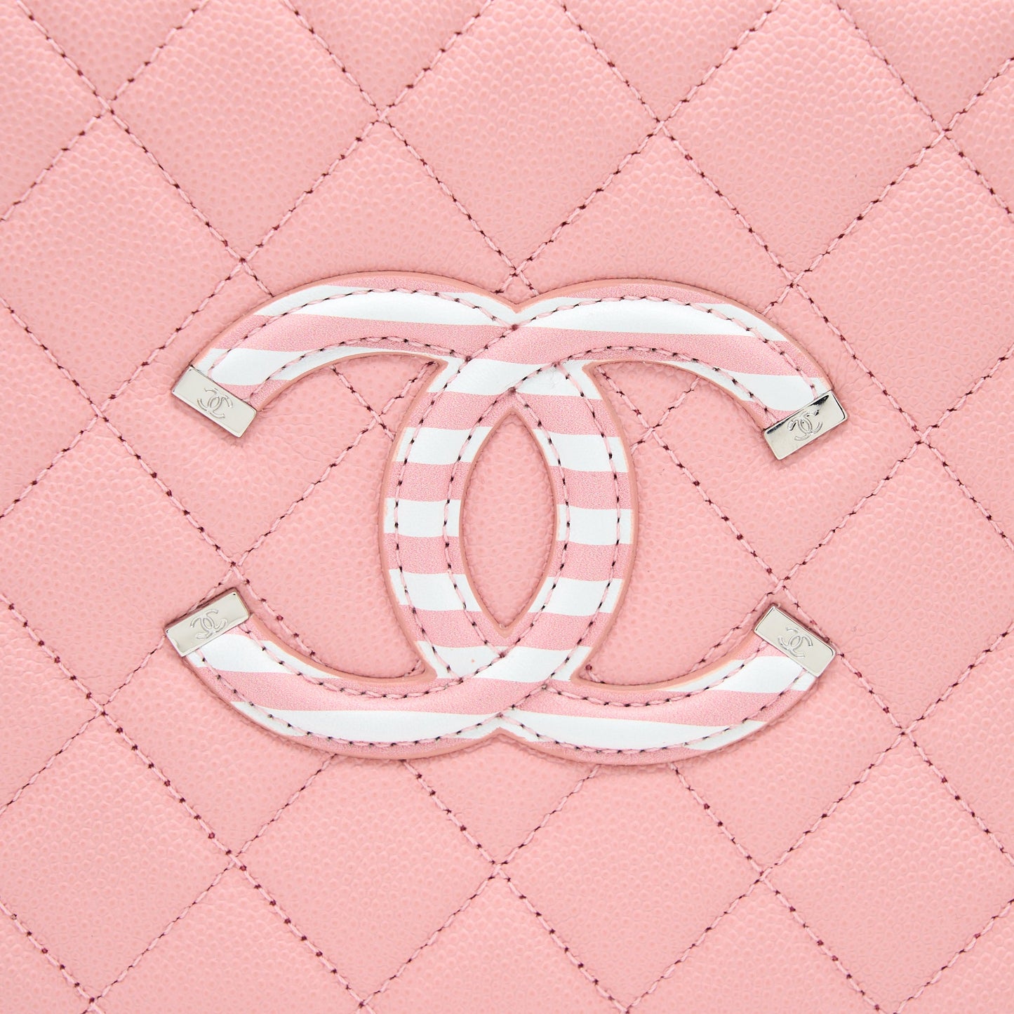 Chanel Medium Filigree Vanity Case Caviar Multicolour Pink SHW