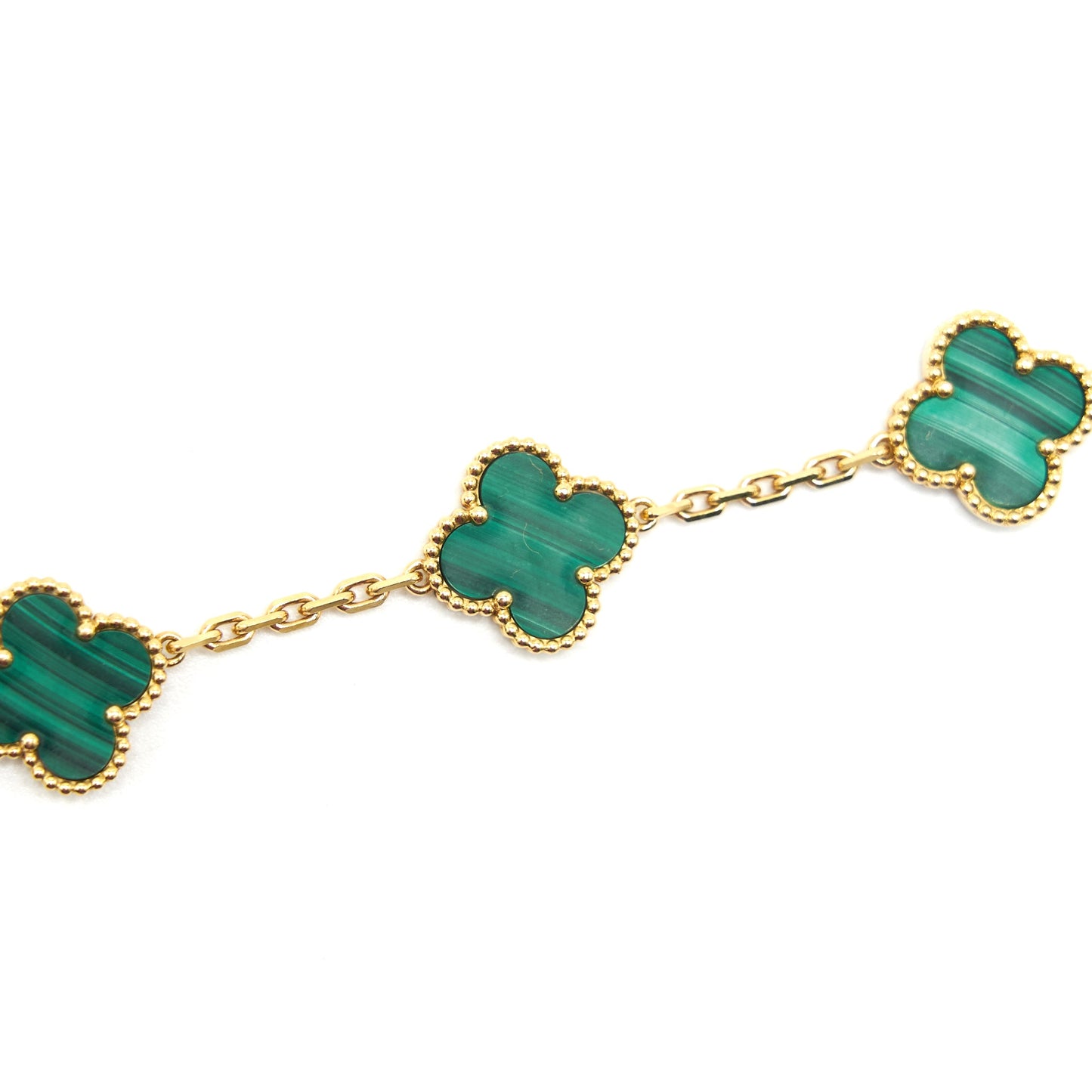 Van Cleef Arpels Vintage Alhambra Bracelet 5 Motifs Green