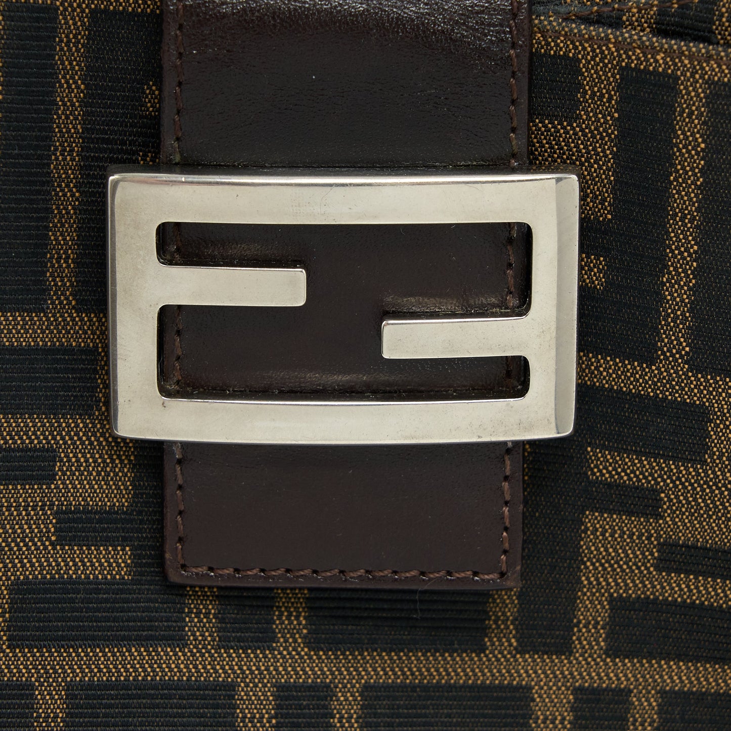 Fendi Vintage Zucca Shoulder Bag Canvas SHW